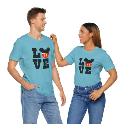 Love Mickey - Black Unisex Jersey Short Sleeve Tee