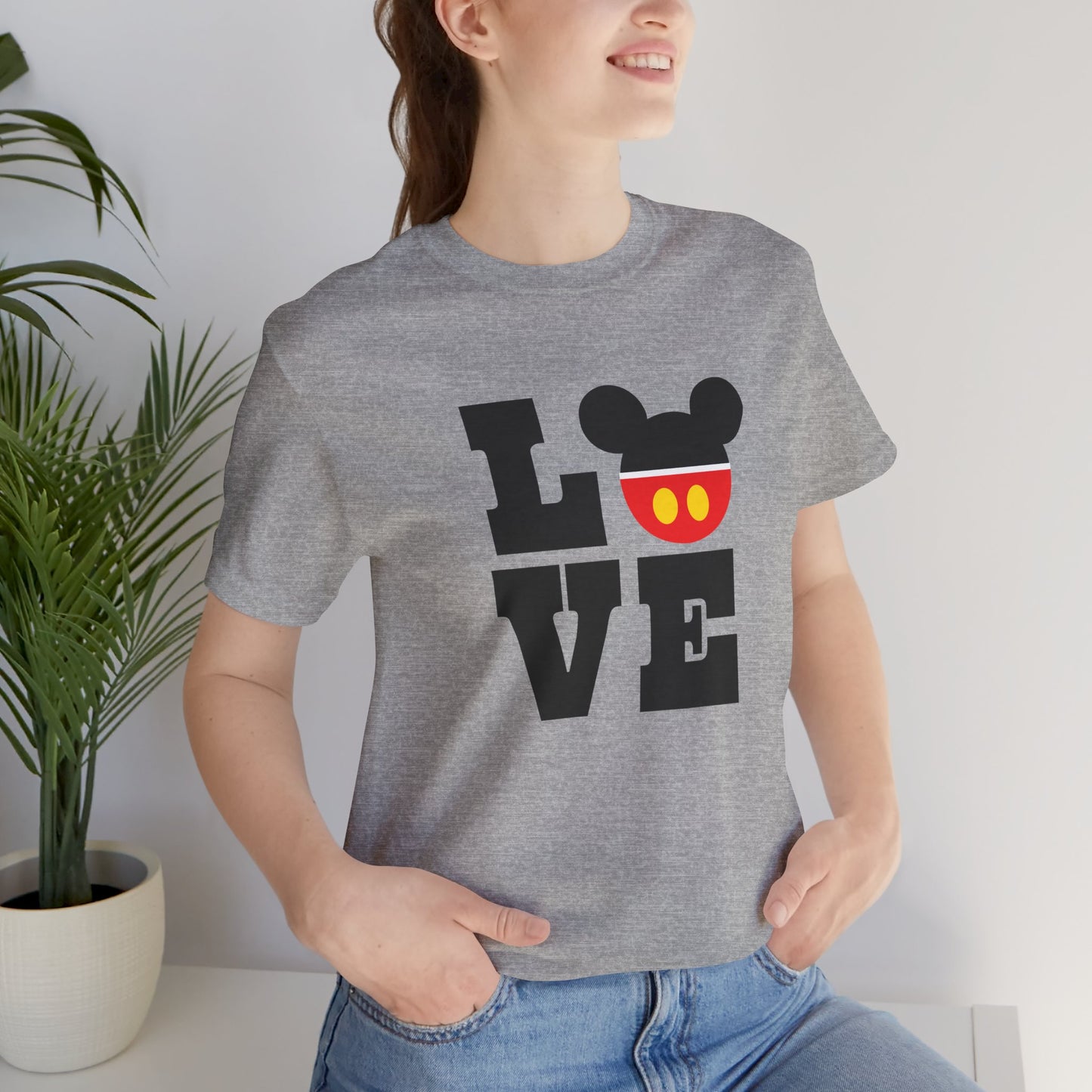 Love Mickey - Black Unisex Jersey Short Sleeve Tee