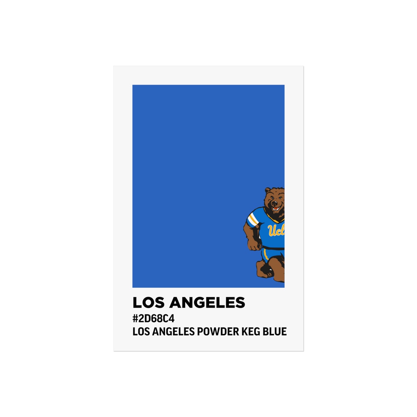 University of California Los Angeles Team Paint Swatch - Los Angeles Powder Keg Blue