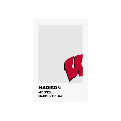 Madison Wisconsin College Team Paint Swatch - Madison White