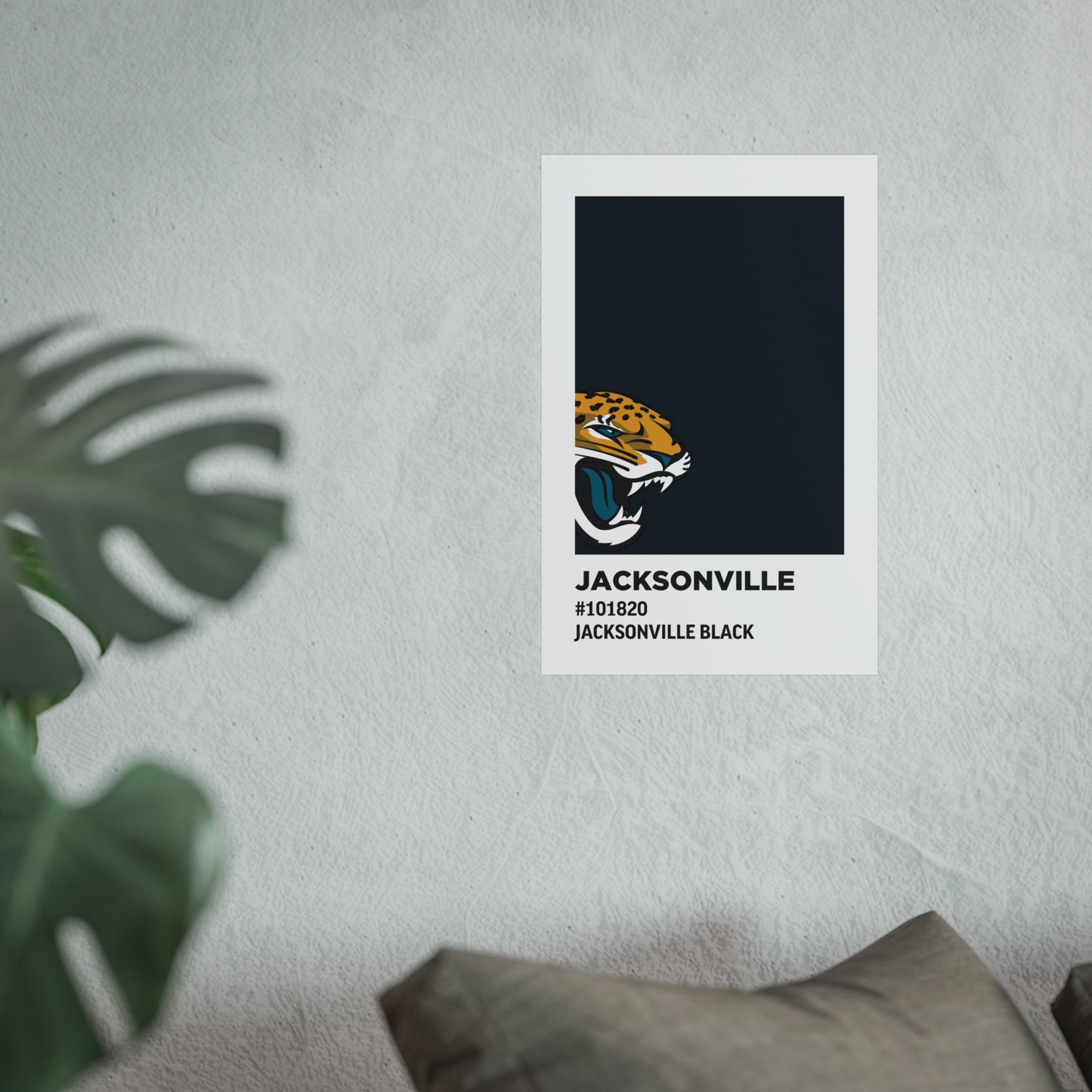 Jacksonville Professional Football Team Paint Swatch - Primary Logo Jacksonville Black