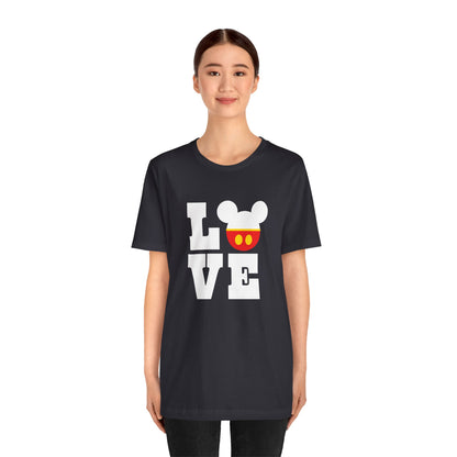 Love Mickey - White Unisex Jersey Short Sleeve Tee