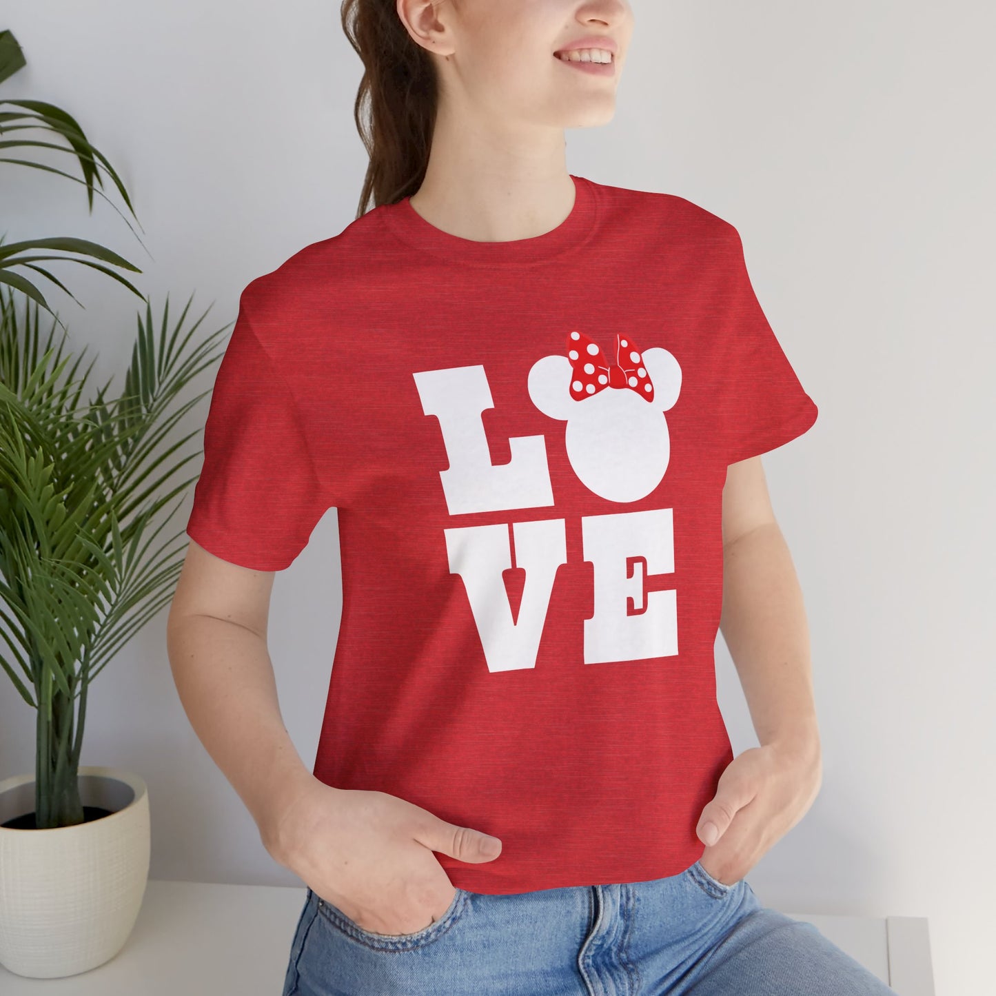 Love Minnie - White Unisex Jersey Short Sleeve Tee