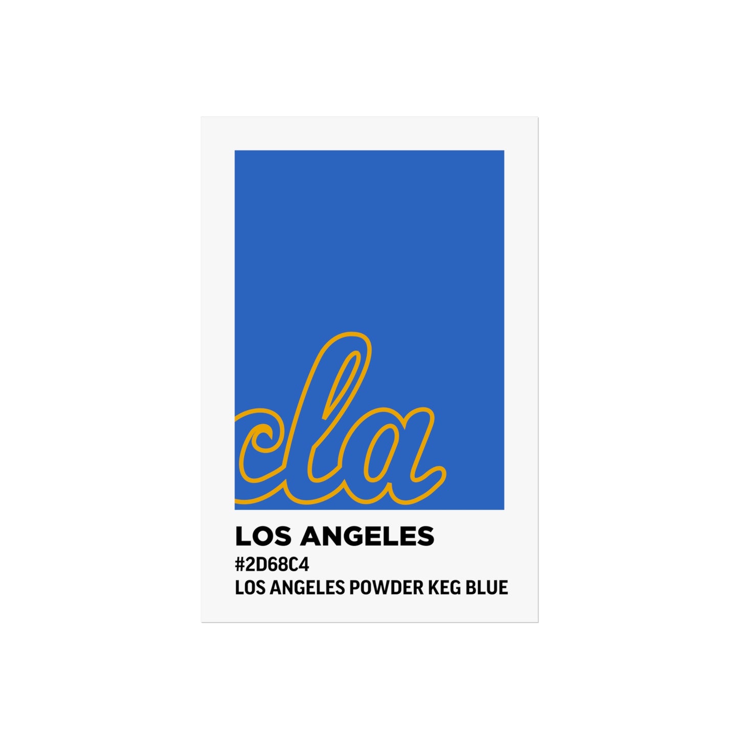 University of California Los Angeles Team Paint Swatch - Los Angeles Powder Keg Blue