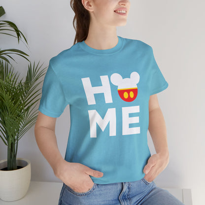 Home Mickey - White Unisex Jersey Short Sleeve Tee