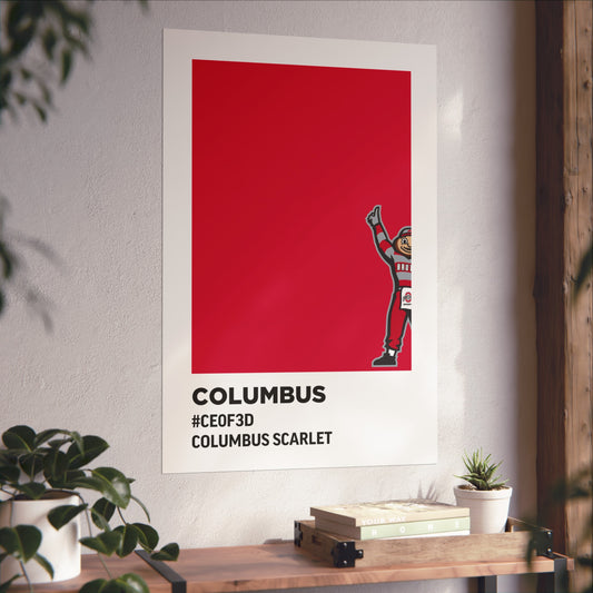 Ohio State University Team Paint Swatch - Brutus - Columbus Scarlet