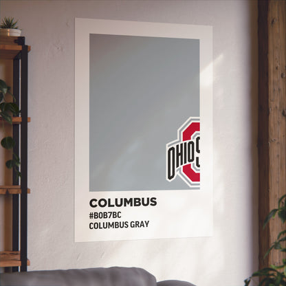 Ohio State University Team Paint Swatch - Primary Logo - Columbus Gray