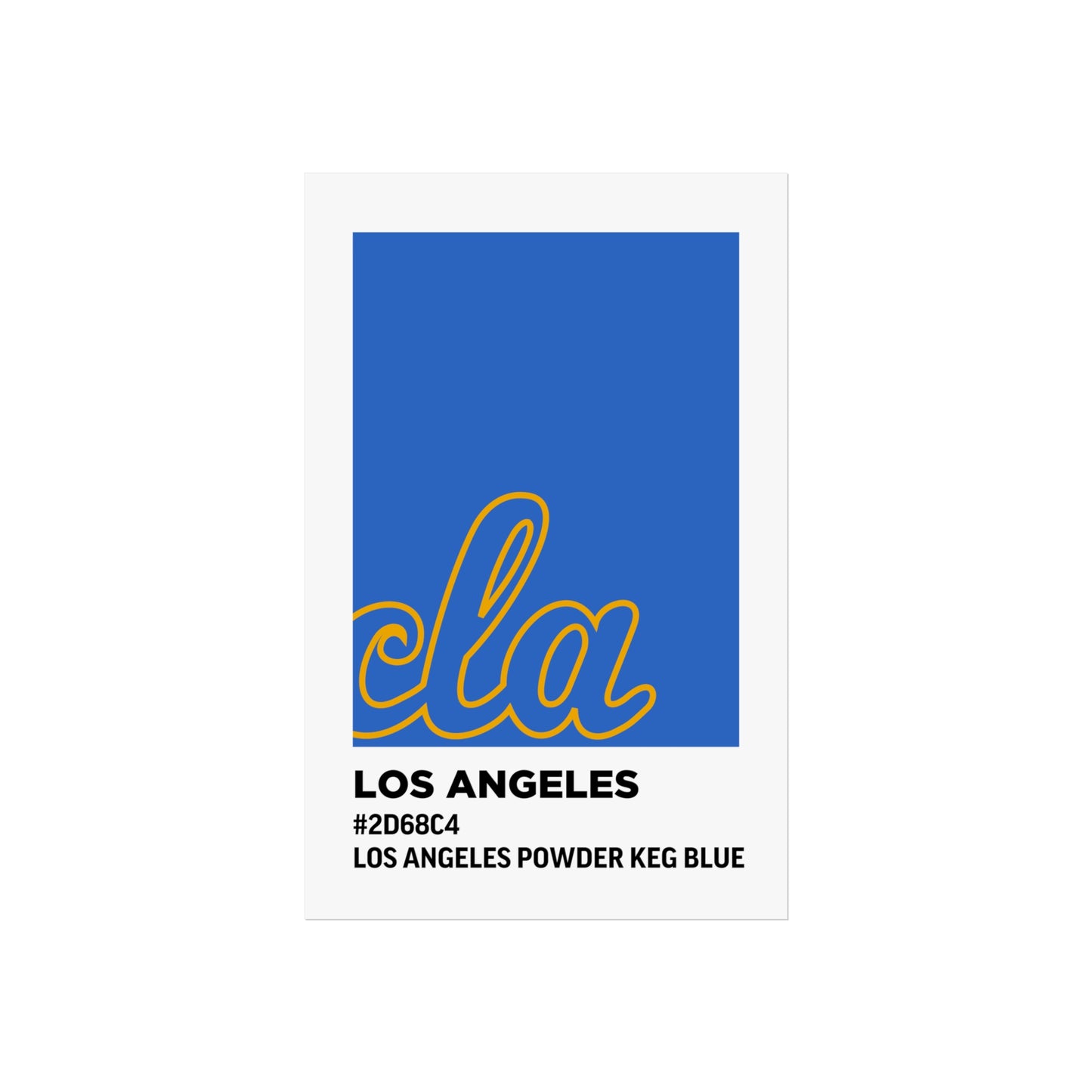 University of California Los Angeles Team Paint Swatch - Los Angeles Powder Keg Blue