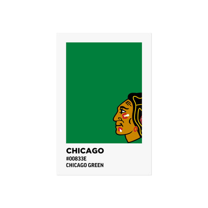 Chicago Professional Hockey Team Paint Swatch - Chicago Green