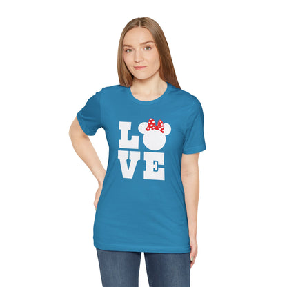 Love Minnie - White Unisex Jersey Short Sleeve Tee