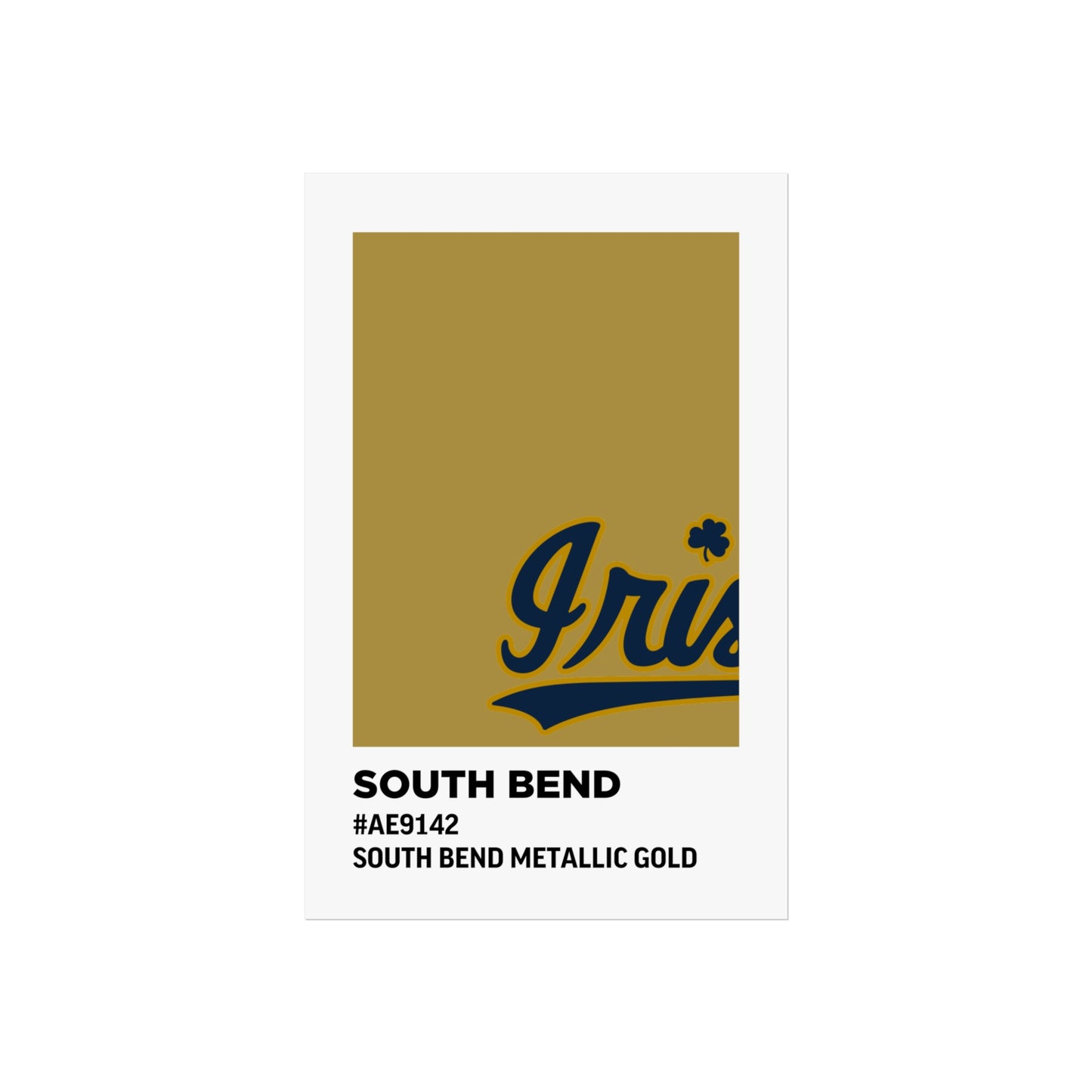 University of Notre Dame Team Paint Swatch - Logo - South Bend Metallic Gold