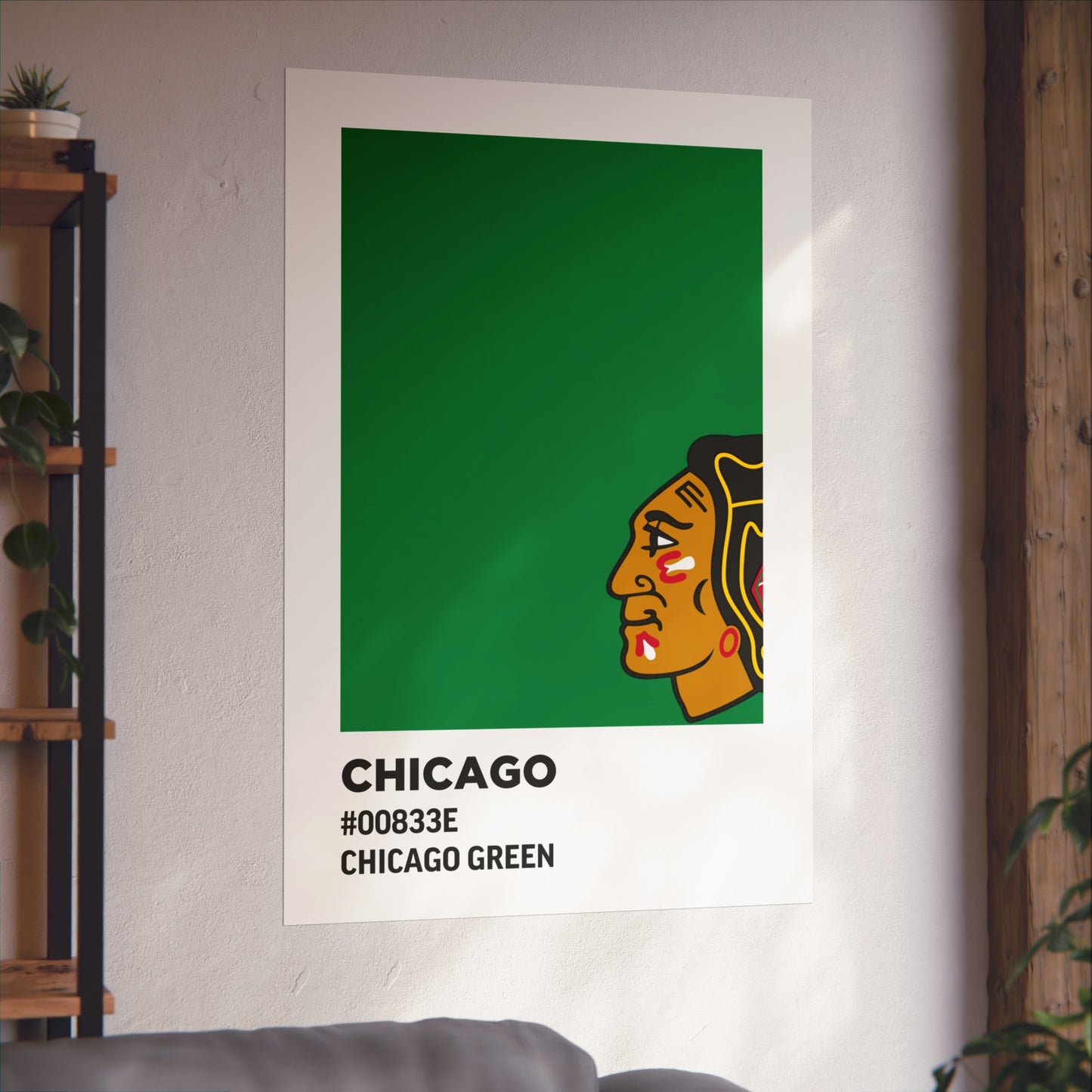 Chicago Professional Hockey Team Paint Swatch - Chicago Green