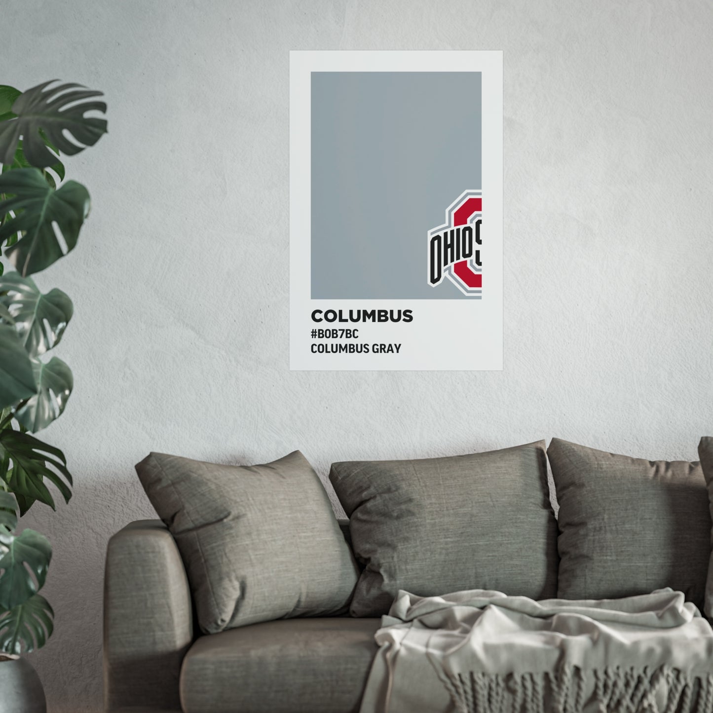 Ohio State University Team Paint Swatch - Primary Logo - Columbus Gray