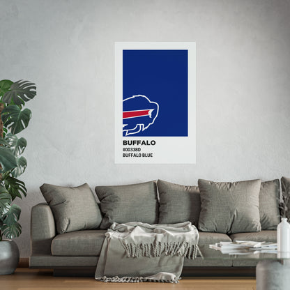 Buffalo Professional Football Team Paint Swatch - Primary Logo Buffalo Blue