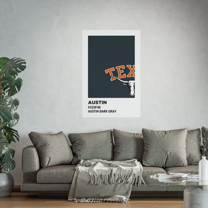 University of Texas Team Paint Swatch - Austin Dark Gray