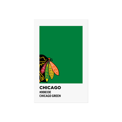 Chicago Professional Hockey Team Paint Swatch - Chicago Feathers Green