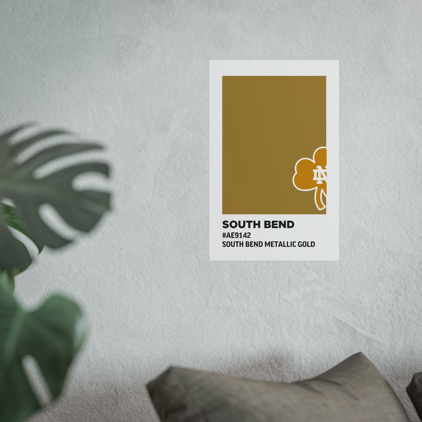 University of Notre Dame Team Paint Swatch - Logo - South Bend Metallic Gold