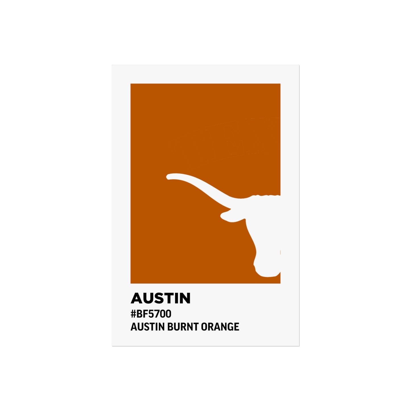 University of Texas Team Paint Swatch - Austin Burnt Orange