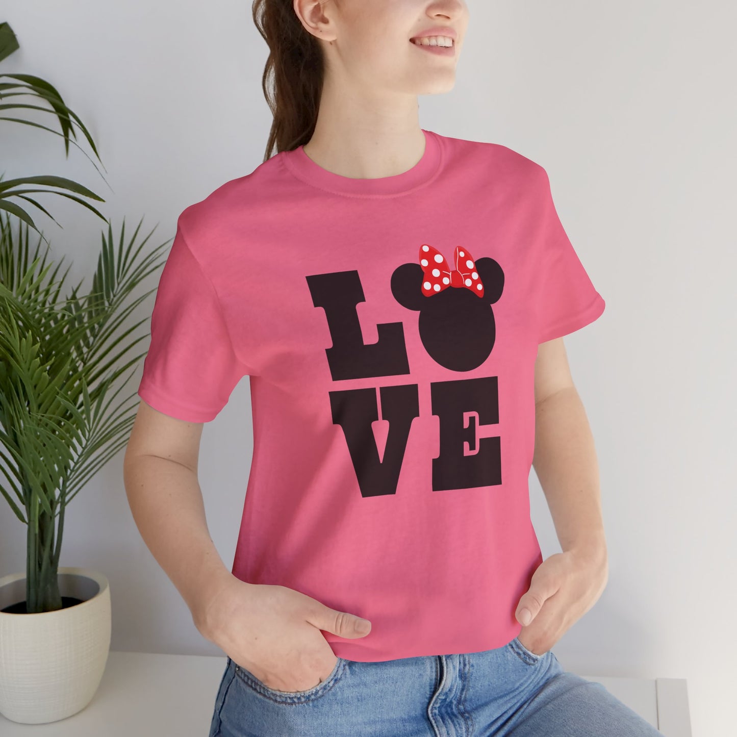 Love Minnie - Black Unisex Jersey Short Sleeve Tee