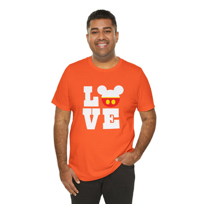 Love Mickey - White Unisex Jersey Short Sleeve Tee