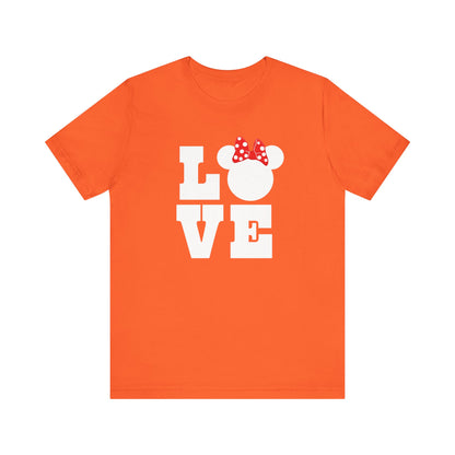 Love Minnie - White Unisex Jersey Short Sleeve Tee