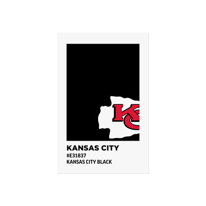 Kansas City Professional Football Team Paint Swatch - Primary Logo Kansas City Black