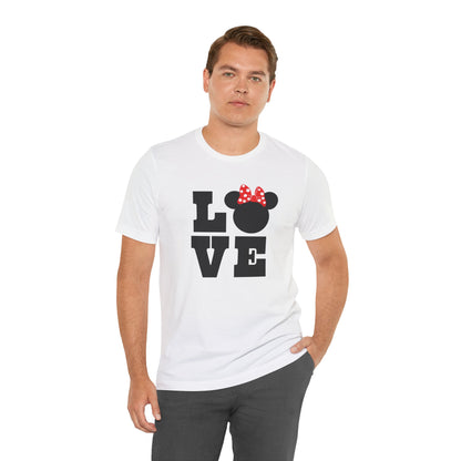 Love Minnie - Black Unisex Jersey Short Sleeve Tee