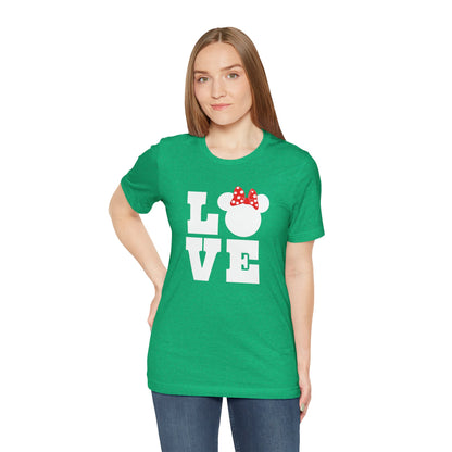 Love Minnie - White Unisex Jersey Short Sleeve Tee