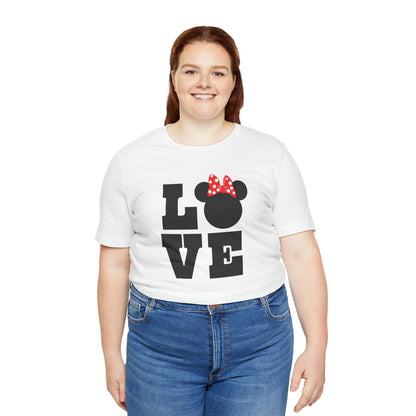 Love Minnie - Black Unisex Jersey Short Sleeve Tee