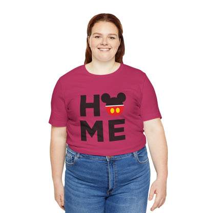 Home Mickey  - Black Unisex Jersey Short Sleeve Tee