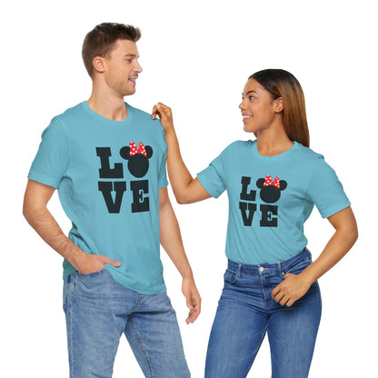 Love Minnie - Black Unisex Jersey Short Sleeve Tee