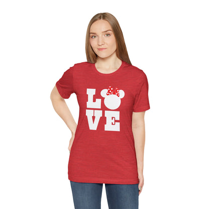 Love Minnie - White Unisex Jersey Short Sleeve Tee