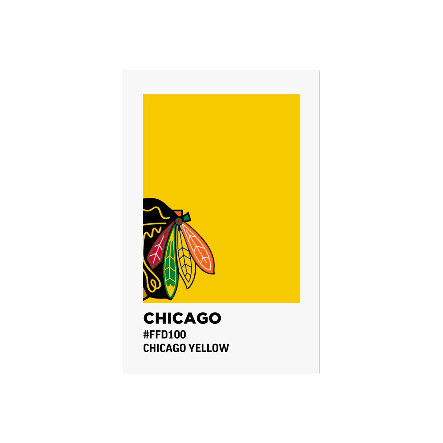 Chicago Professional Hockey Team Paint Swatch - Chicago Feathers Yellow