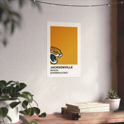 Jacksonville Professional Football Team Paint Swatch - Primary Logo Jacksonville Gold