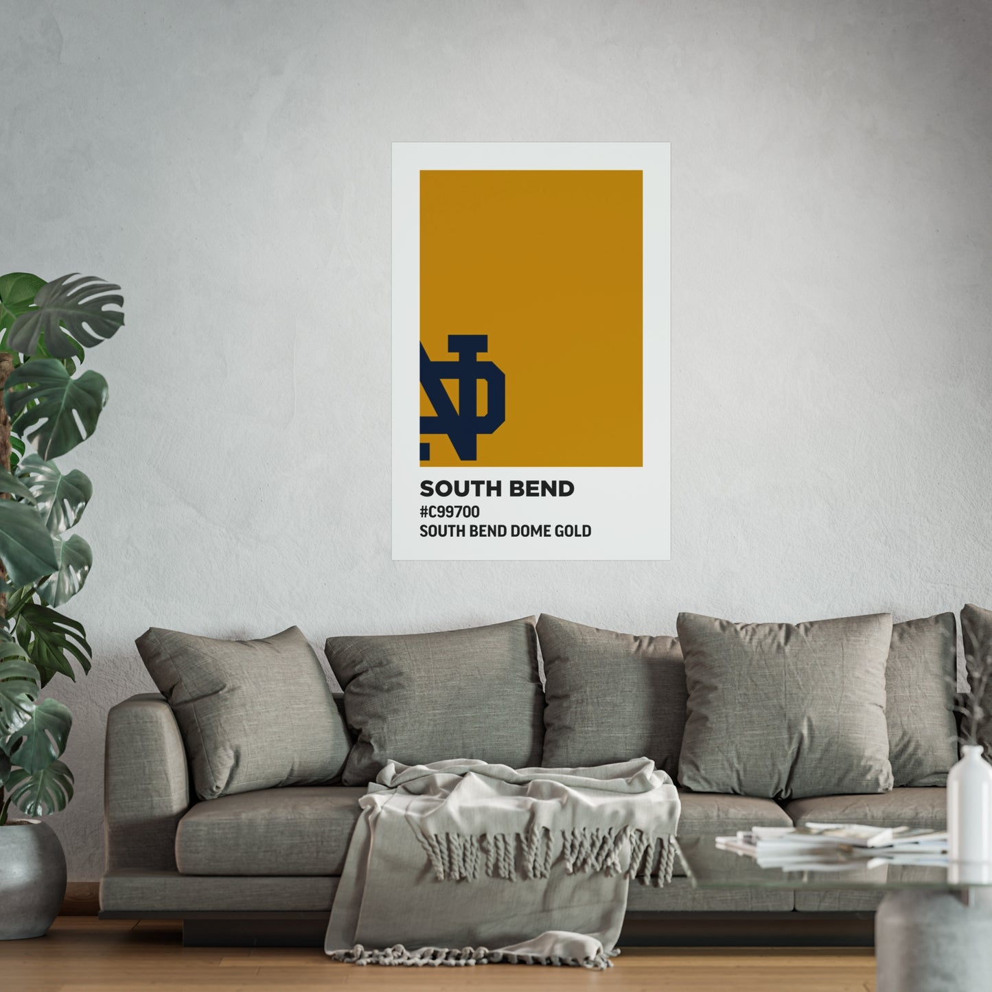 University of Notre Dame Team Paint Swatch - Logo - South Bend Dome Gold