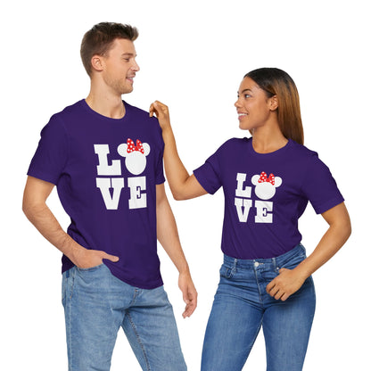 Love Minnie - White Unisex Jersey Short Sleeve Tee