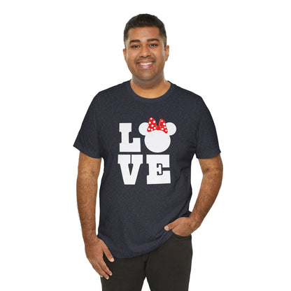 Love Minnie - White Unisex Jersey Short Sleeve Tee