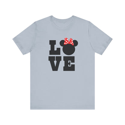 Love Minnie - Black Unisex Jersey Short Sleeve Tee