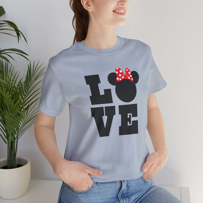 Love Minnie - Black Unisex Jersey Short Sleeve Tee