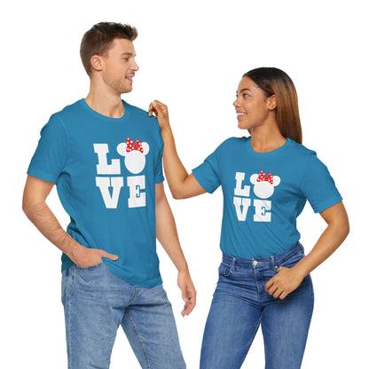 Love Minnie - White Unisex Jersey Short Sleeve Tee