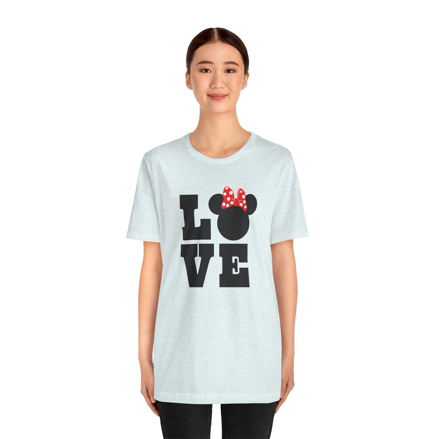 Love Minnie - Black Unisex Jersey Short Sleeve Tee