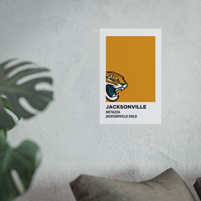 Jacksonville Professional Football Team Paint Swatch - Primary Logo Jacksonville Gold