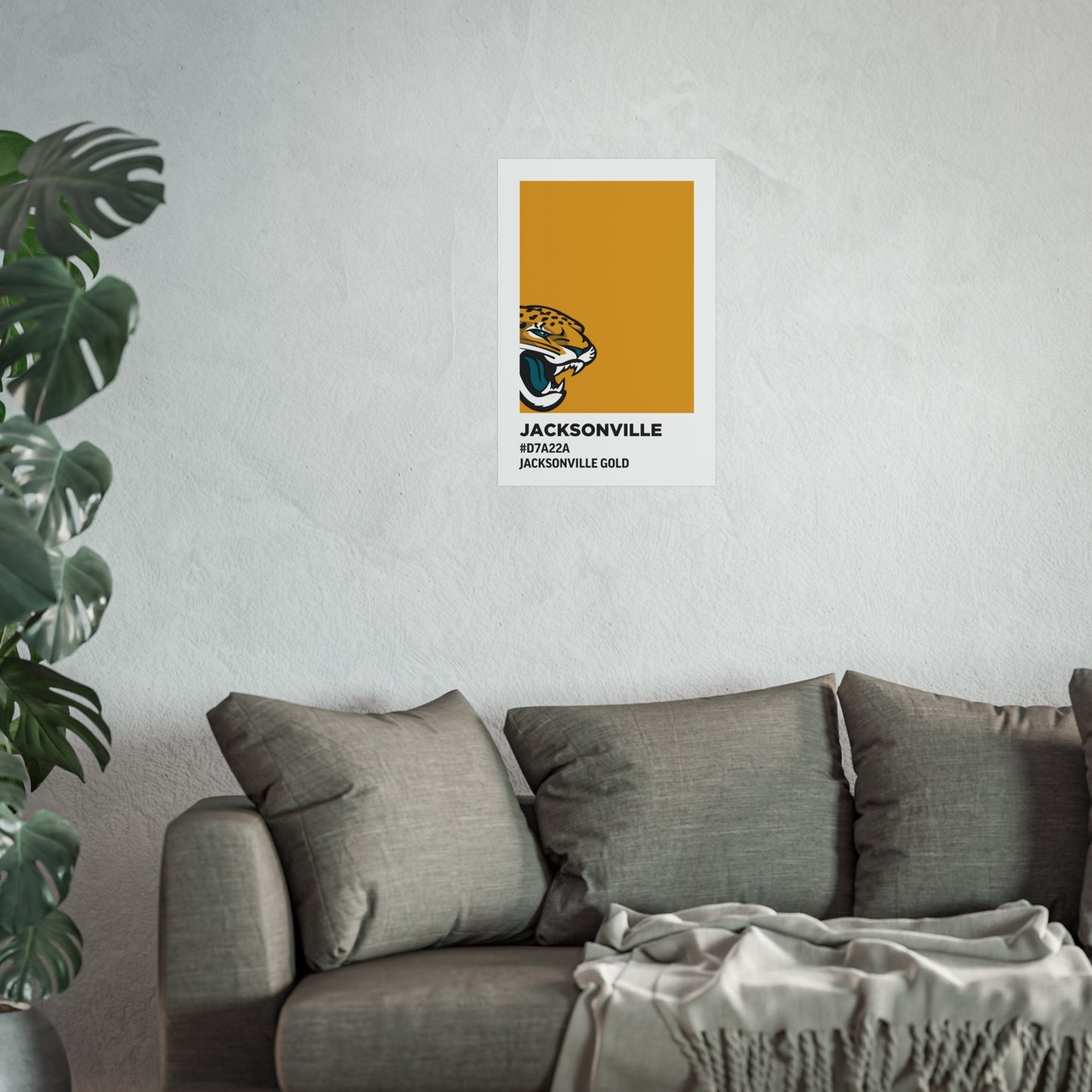 Jacksonville Professional Football Team Paint Swatch - Primary Logo Jacksonville Gold