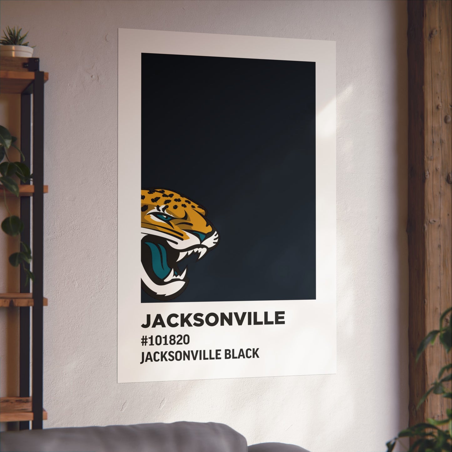 Jacksonville Professional Football Team Paint Swatch - Primary Logo Jacksonville Black