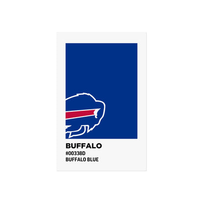 Buffalo Professional Football Team Paint Swatch - Primary Logo Buffalo Blue