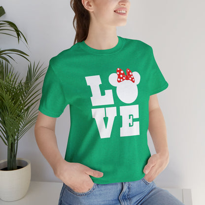 Love Minnie - White Unisex Jersey Short Sleeve Tee