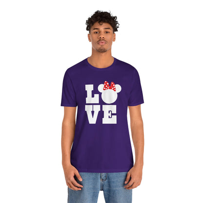 Love Minnie - White Unisex Jersey Short Sleeve Tee