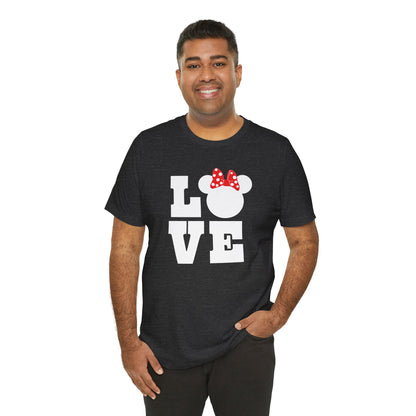 Love Minnie - White Unisex Jersey Short Sleeve Tee