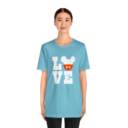 Love Mickey - White Unisex Jersey Short Sleeve Tee