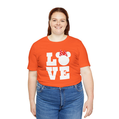 Love Minnie - White Unisex Jersey Short Sleeve Tee